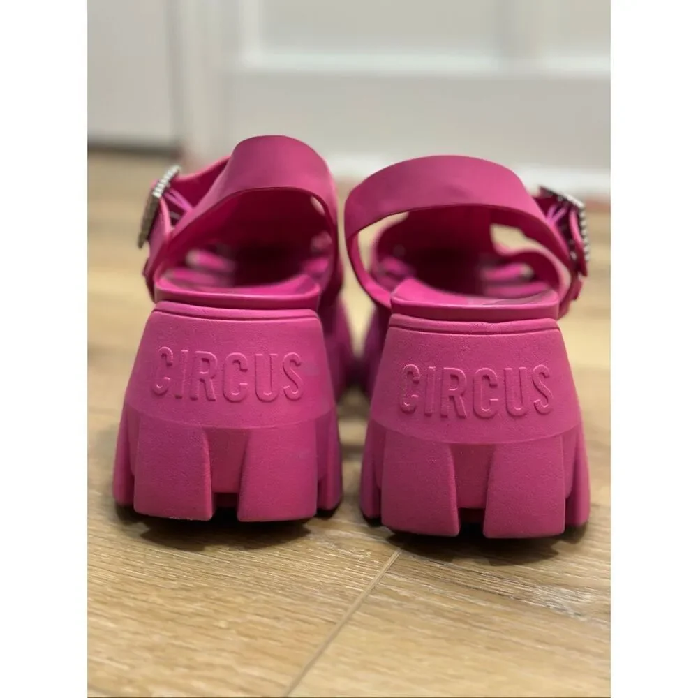 Circus NY by Sam Edelman Alyson Lug Sole Fisherman Pink Platform Sandal's 6.5US